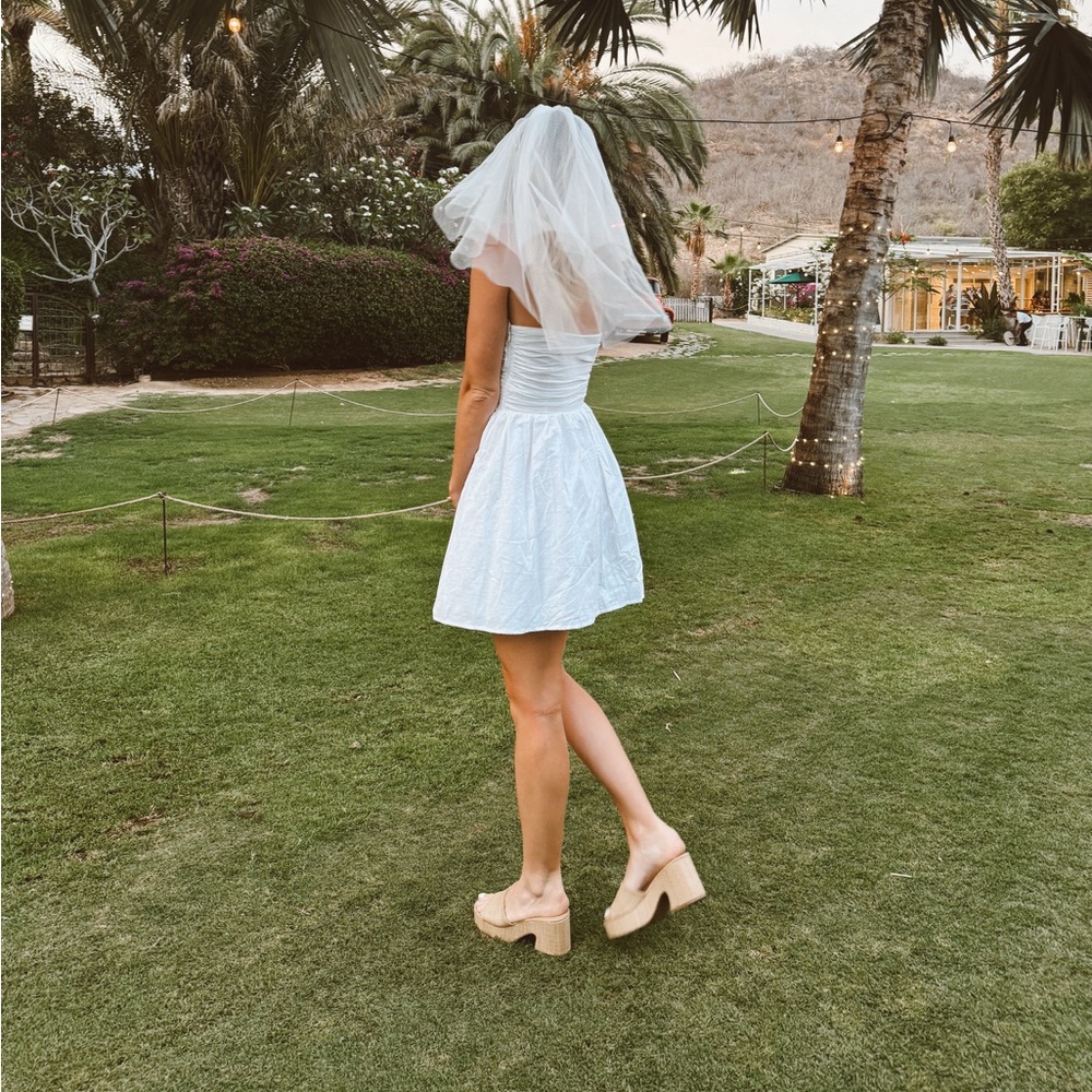 Rhythm White Strapless Dress